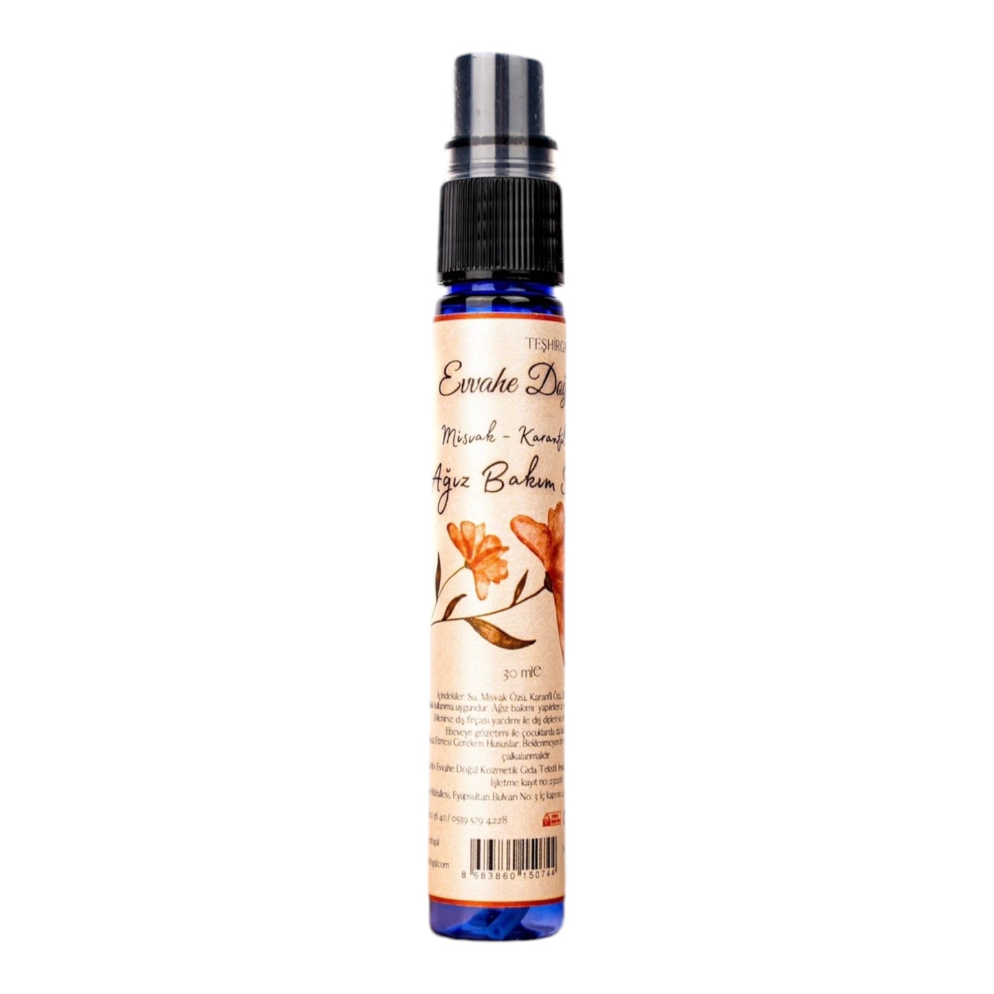 Mouth spray made from clove and miswak extract / Misvak ve Karanfil Ağız Bakım Spreyi 